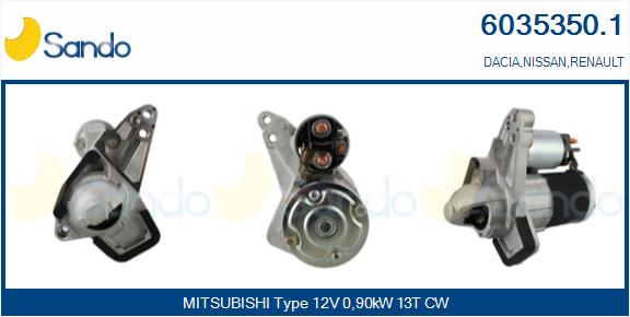 Motorino d'avviamento SANDO 6035350.1