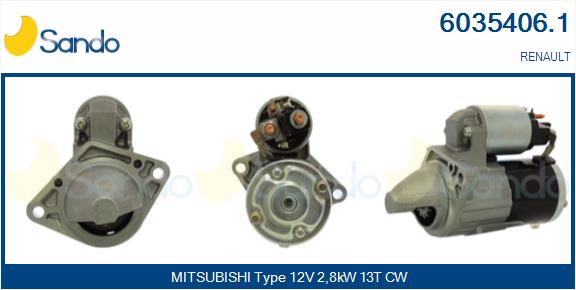 Motorino d'avviamento SANDO 6035406.1