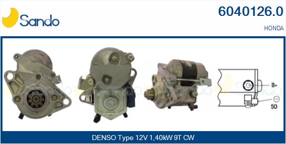 Motorino d'avviamento SANDO 6040126.0