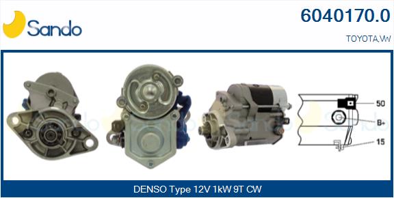 Motorino d'avviamento SANDO 6040170.0