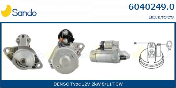  MOTORINO AVVIAMENTO (ADATTABILE) TOYOTA AVENSIS 2.2D -08