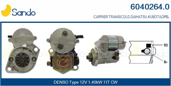 Motorino d'avviamento SANDO 6040264.0