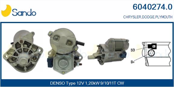 Motorino d'avviamento SANDO 6040274.0
