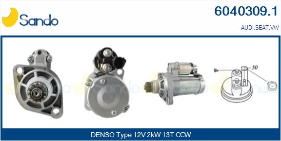 Motorino d'avviamento SANDO 6040309.1
