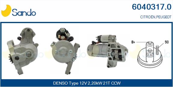 Motorino d'avviamento SANDO 6040317.0