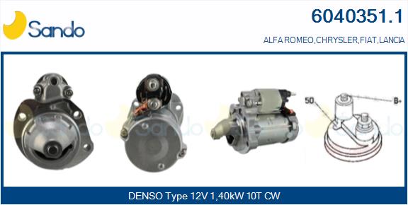 Motorino d'avviamento SANDO 6040351.1