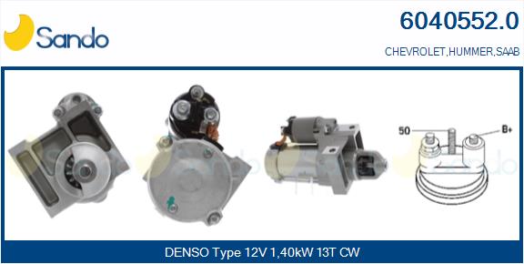 Motorino d'avviamento SANDO 6040552.0