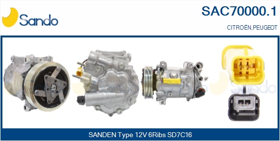 Compressore, climatizzatore SANDO SAC70000.1