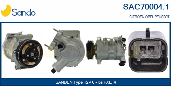 Compressore, climatizzatore SANDO SAC70004.1