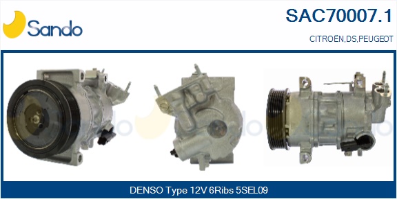 Compressore, climatizzatore SANDO SAC70007.1