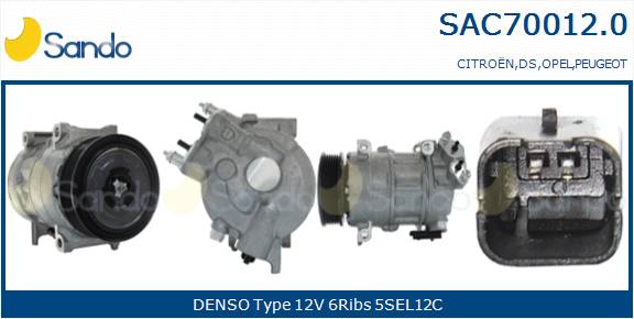 SANDO COMPRESSORE A/C PSA