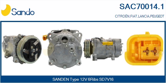 Compressore, climatizzatore SANDO SAC70014.1