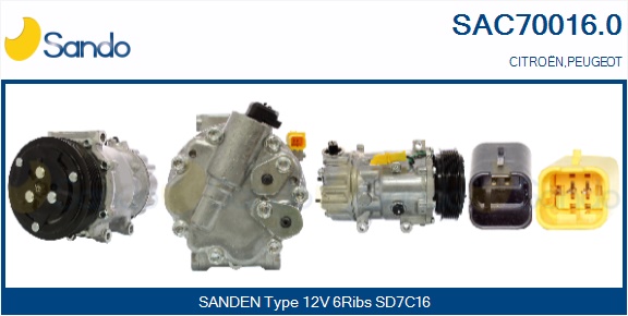 Compressore, climatizzatore SANDO SAC70016.0