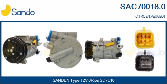 Compressore, climatizzatore SANDO SAC70018.0