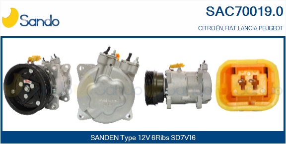 Compressore, climatizzatore SANDO SAC70019.0