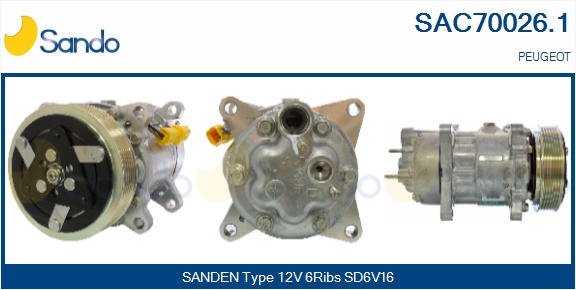 Compressore, climatizzatore SANDO SAC70026.1