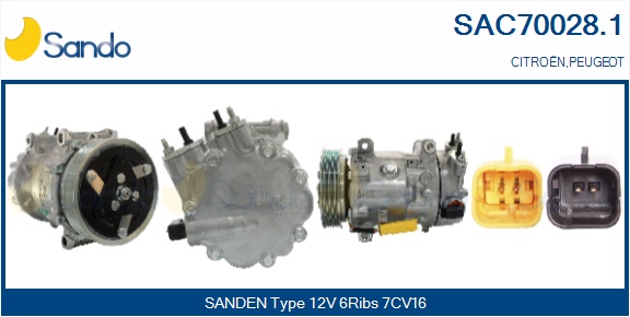 Compressore, climatizzatore SANDO SAC70028.1