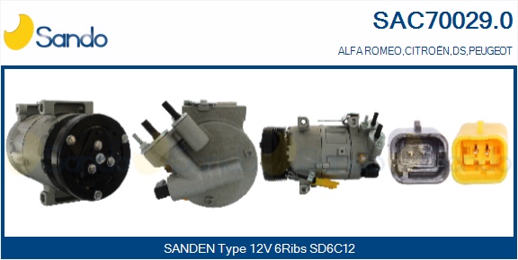 Compressore, climatizzatore SANDO SAC70029.0