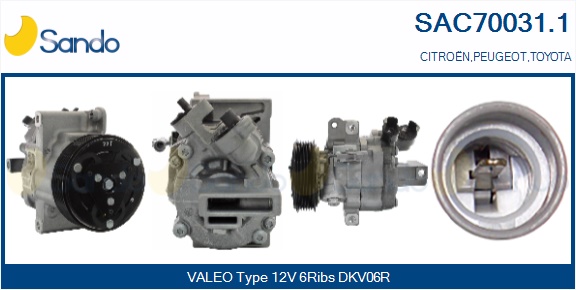 Compressore, climatizzatore SANDO SAC70031.1