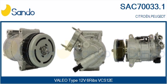 Compressore, climatizzatore SANDO SAC70033.1