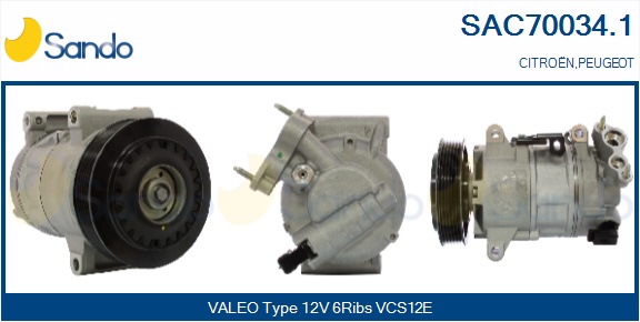 Compressore, climatizzatore SANDO SAC70034.1