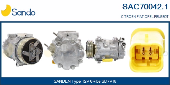 Compressore, climatizzatore SANDO SAC70042.1