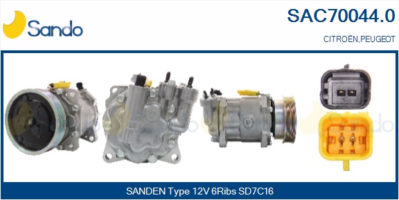 Compressore, climatizzatore SANDO SAC70044.0