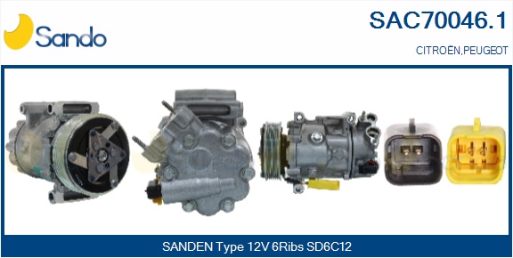 Compressore, climatizzatore SANDO SAC70046.1