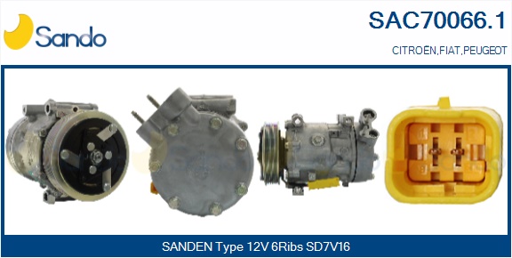 Compressore, climatizzatore SANDO SAC70066.1