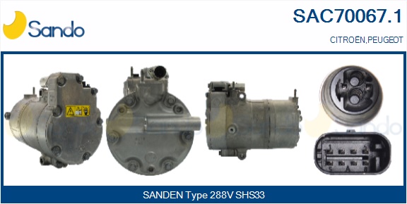 Compressore, climatizzatore SANDO SAC70067.1