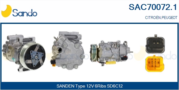 Compressore, climatizzatore SANDO SAC70072.1