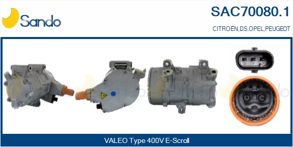 Compressore, climatizzatore SANDO SAC70080.1