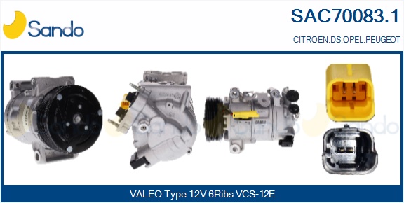 Compressore, climatizzatore SANDO SAC70083.1