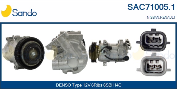 Compressore, climatizzatore SANDO SAC71005.1