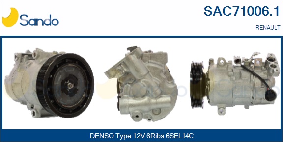 Compressore, climatizzatore SANDO SAC71006.1