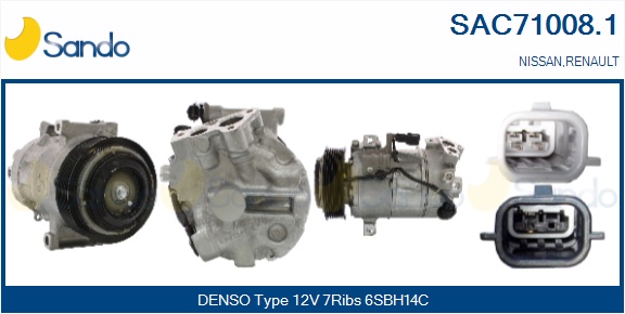 Compressore, climatizzatore SANDO SAC71008.1