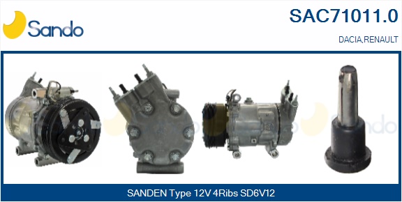 Compressore, climatizzatore SANDO SAC71011.0
