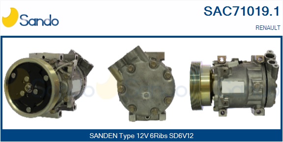 Compressore, climatizzatore SANDO SAC71019.1