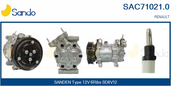 Compressore, climatizzatore SANDO SAC71021.0