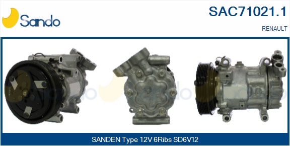 Compressore, climatizzatore SANDO SAC71021.1
