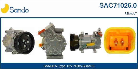 Compressore, climatizzatore SANDO SAC71026.0