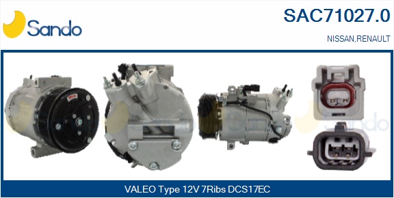 Compressore, climatizzatore SANDO SAC71027.0