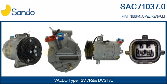 Compressore, climatizzatore SANDO SAC71037.0