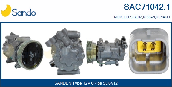 Compressore, climatizzatore SANDO SAC71042.1