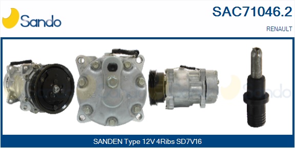 Compressore, climatizzatore SANDO SAC71046.2