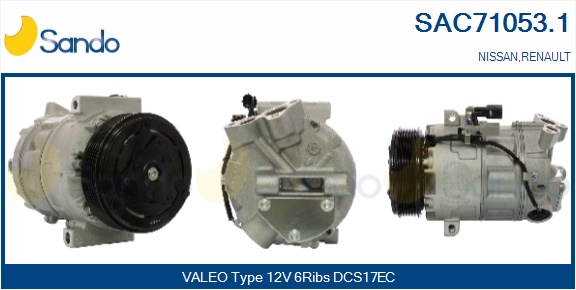 Compressore, climatizzatore SANDO SAC71053.1