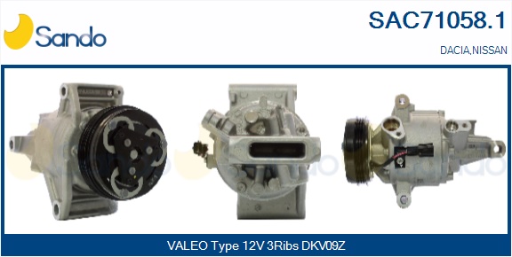 Compressore, climatizzatore SANDO SAC71058.1