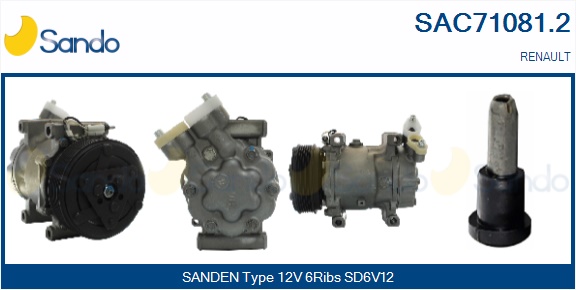 Compressore, climatizzatore SANDO SAC71081.2