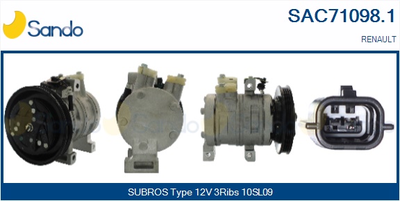 Compressore, climatizzatore SANDO SAC71098.1