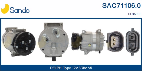 Compressore, climatizzatore SANDO SAC71106.0